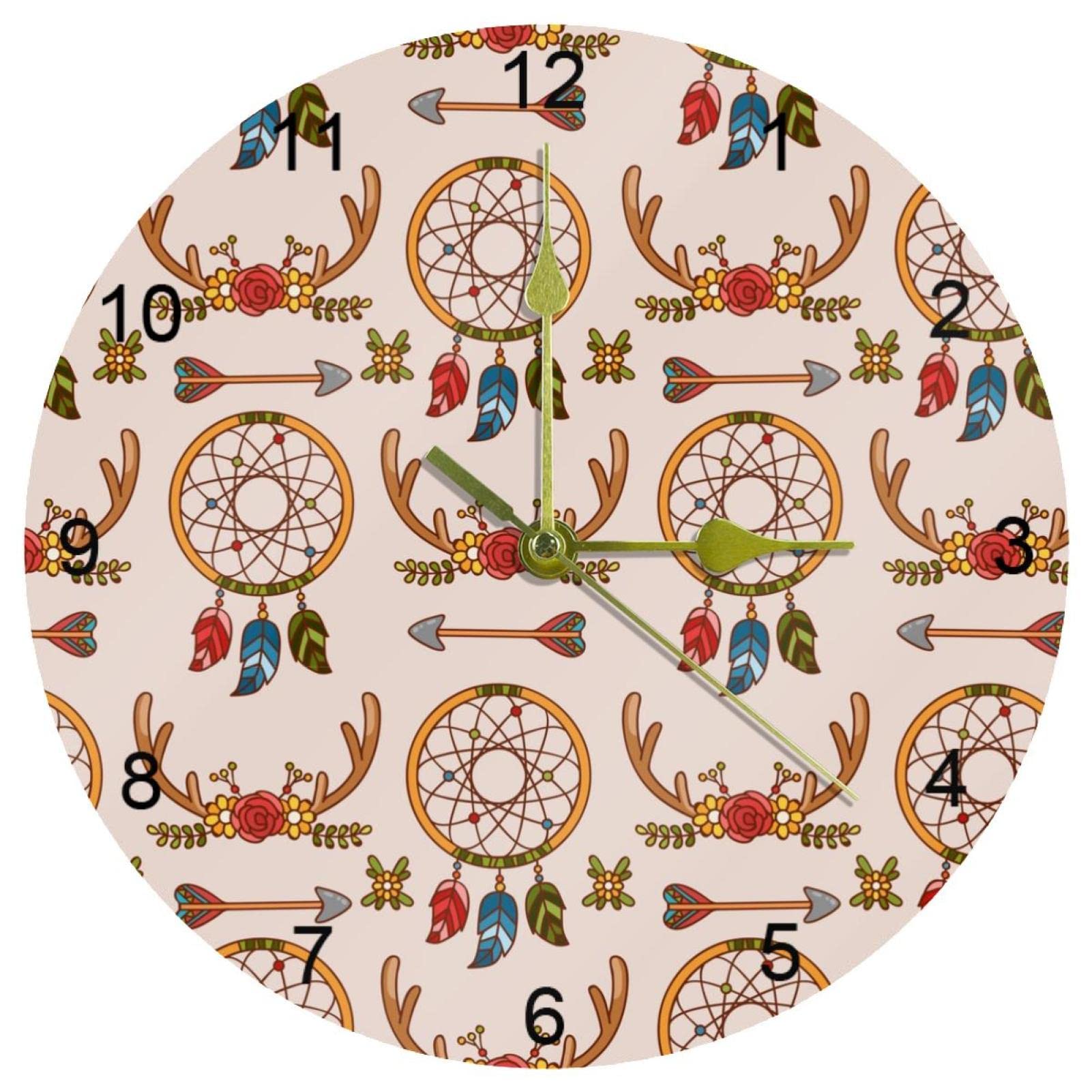 Horloge murale numérique arabe silencieuse à quartz colorée 25 cm