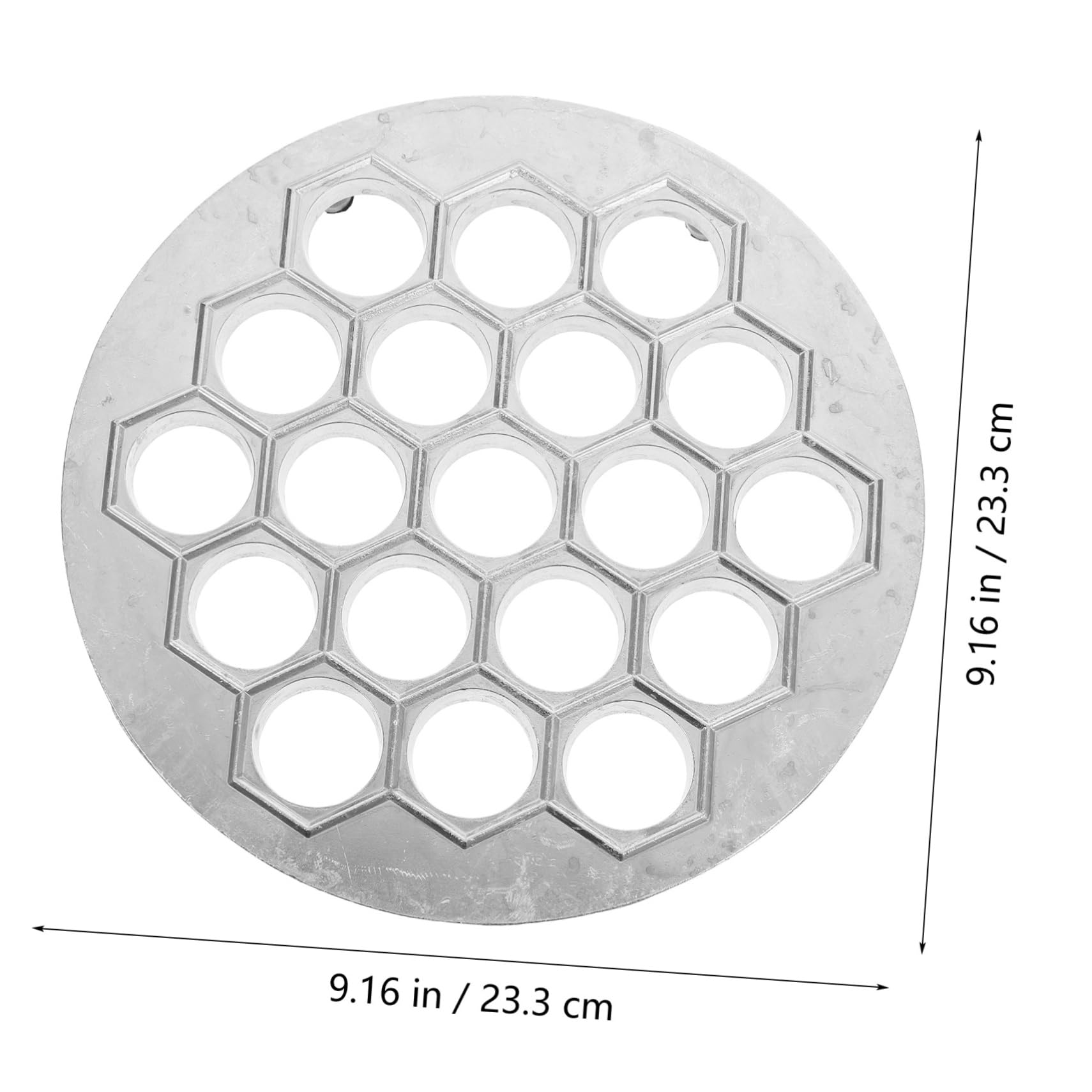 KICHOUSE Efficient Dumpling Press 19 Holes Round Metal Chinese Maker Ravioli Tools Manual Dumpling Maker Easy Cleaning Ideal for Parties