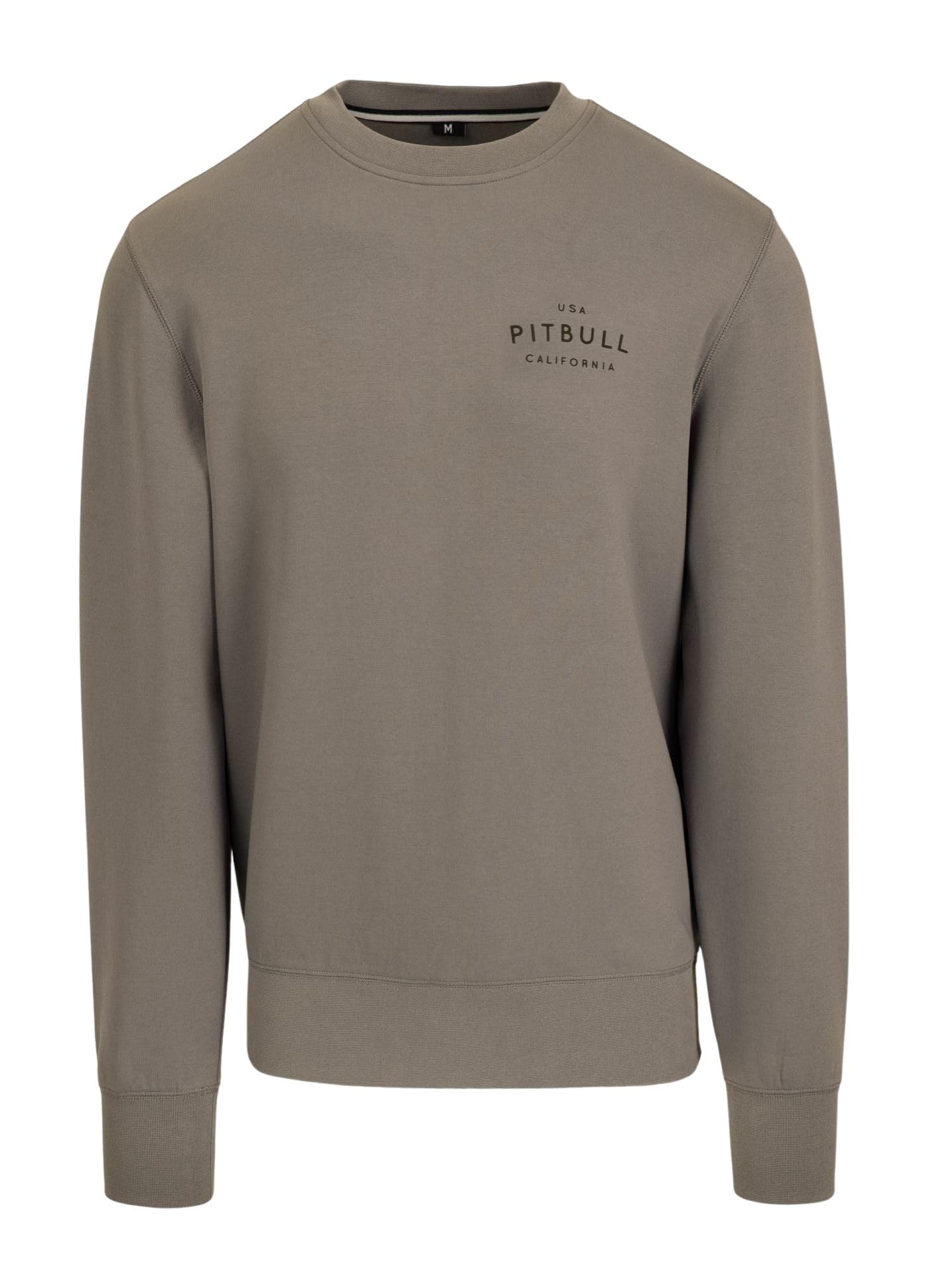 Pitbull Męska bluza podstawowa męska wygodna bluza Sampson casualowa bluza Crewncek sportowe bluzy M, jasnobrązowa, M, jasnobrązowy, M