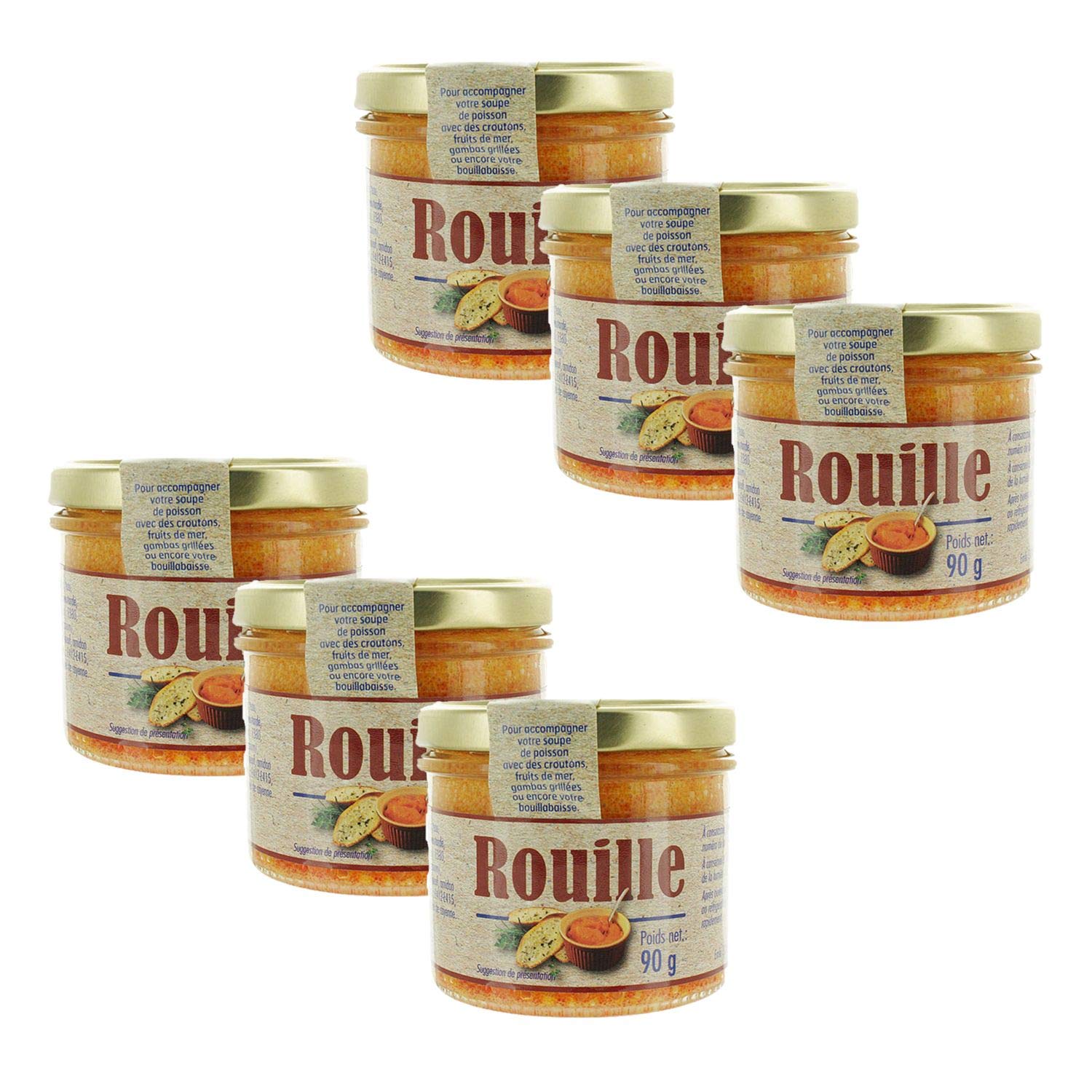 Lot 6x Rouille - bocal 90g