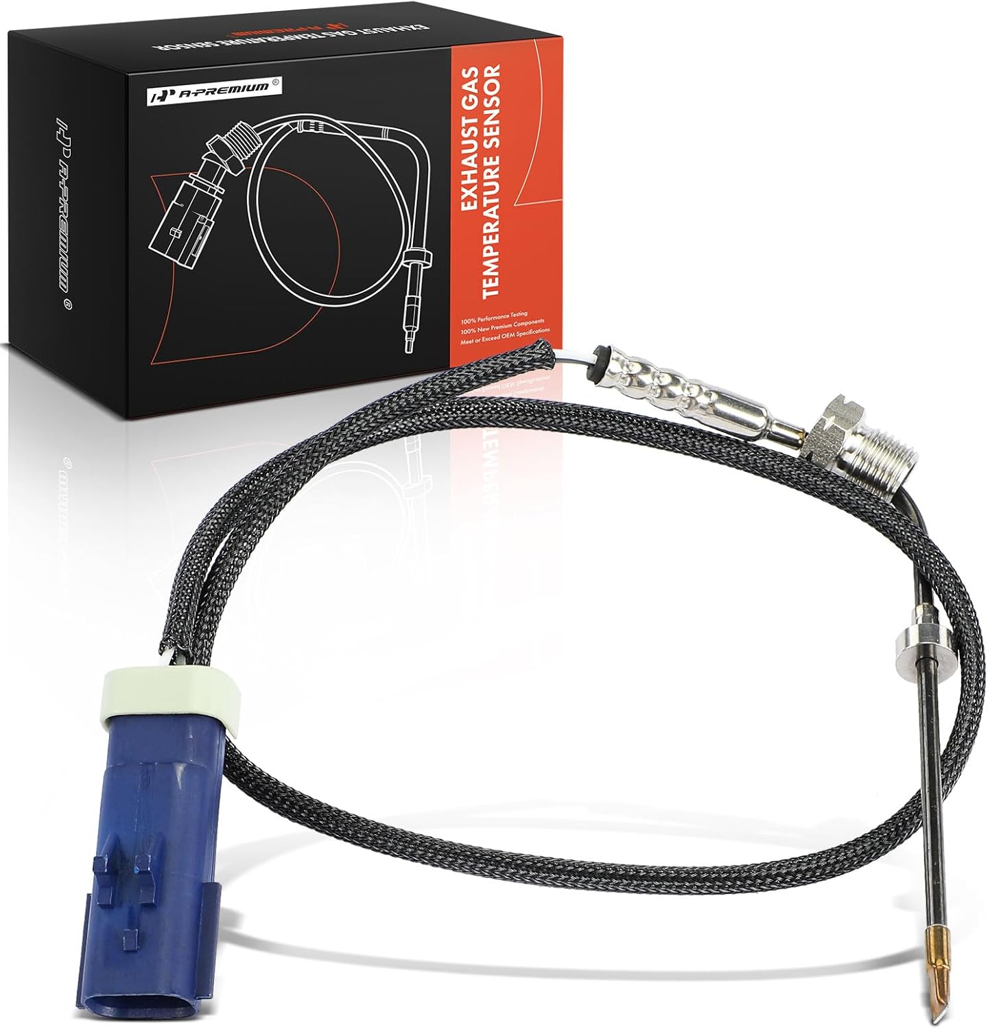 A-Premium Exhaust Gas Temperature Sensor Compatible with Freightliner Cascadia 2009-2010, Coronado 2010 & Sterling Truck A9500 2009-2010 & Western Star 4900FA 2010, 4900SA 2010