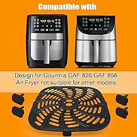 Vista 2 de Piezas de repuesto para freidora de aire compatibles con GAF826 GAF856, antiadherente de 9.8 x 9.8 pulgadas, accesorios para freidora de aire