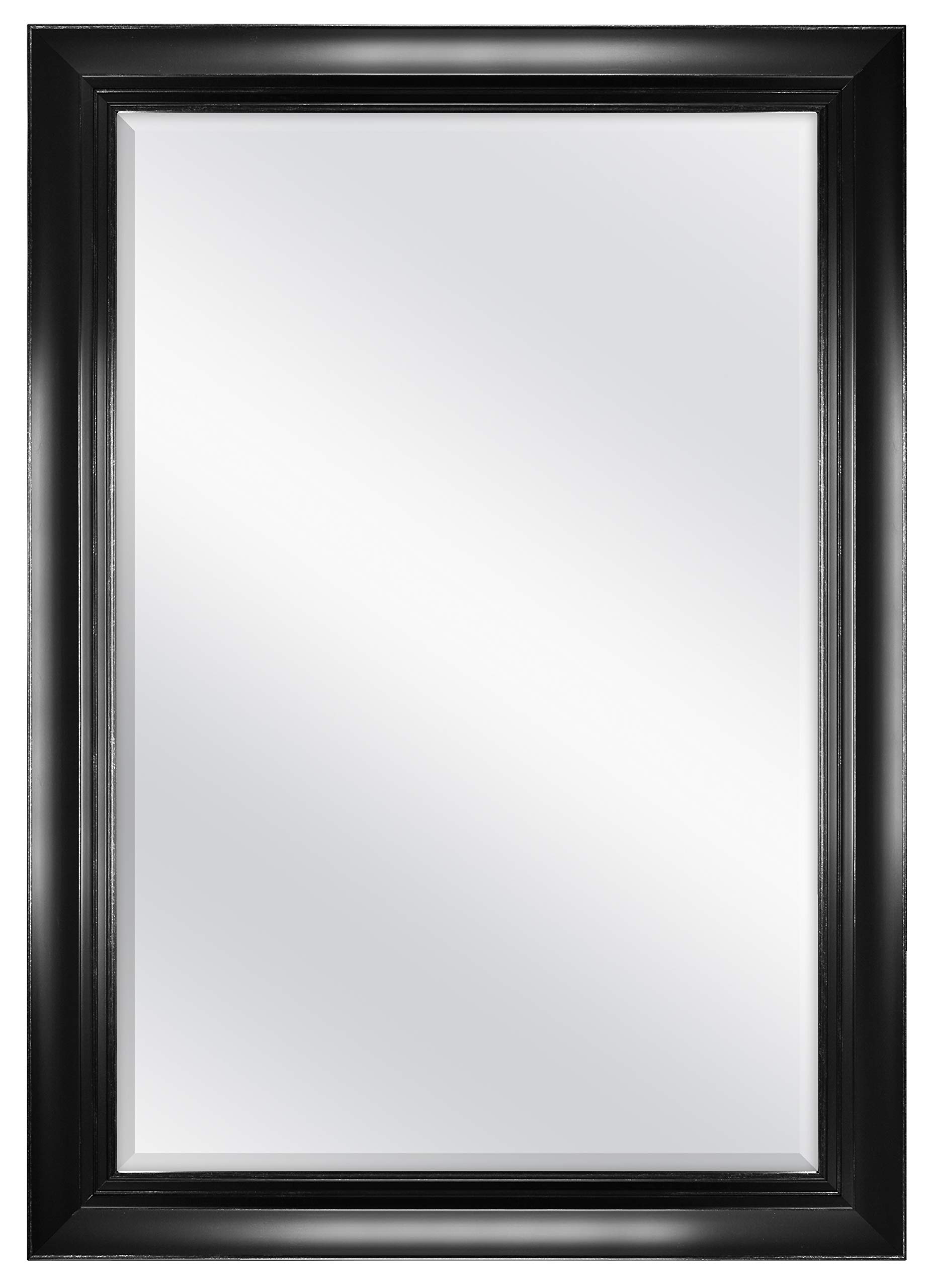 MCS Apex Wall Mirror, 29.5 x 41.5 Inch Overall Size, Black