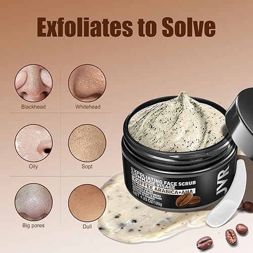 Miniatura 3 de JVR Máscara eliminadora de puntos negros + exfoliante facial para hombres 2 en 1 máscara negra de carbón, máscara facial purificadora y limpieza