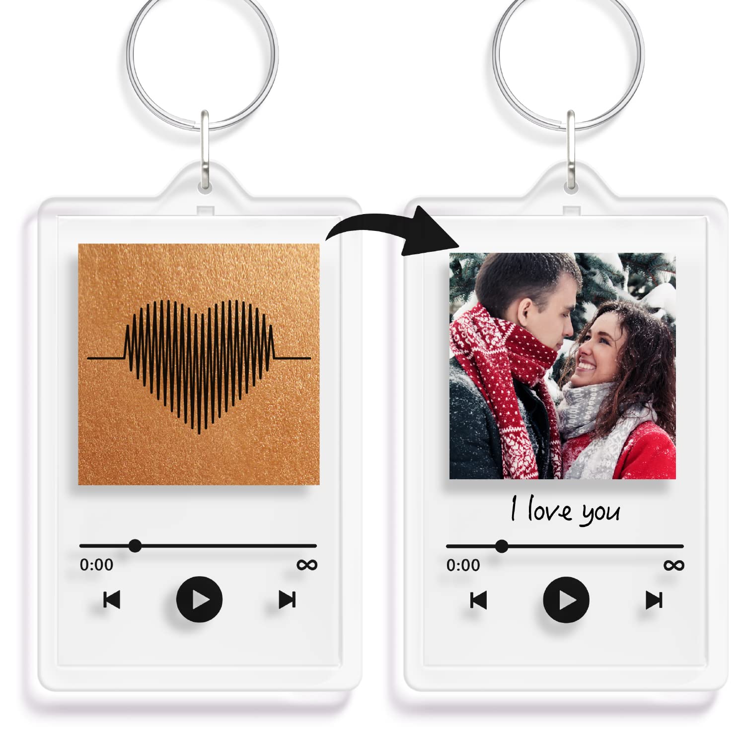 Music Keychain With Qr Code Link To Song Diy Personal Desertcart