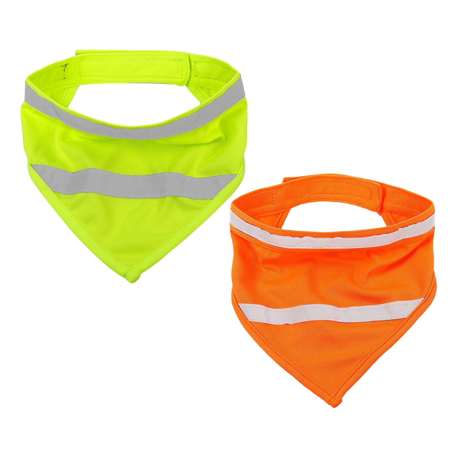 Healvian 2pcs Reflective Triangle Dog Bandanas for Small Dogs and Cats Soft Washable Pet Scarves Neckerchiefs with High Visibility Material for Night Safety Outdoor Use