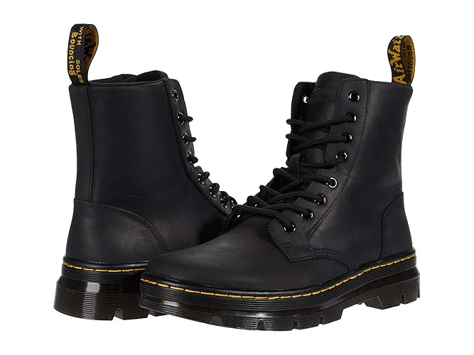 Dr. Martens unisex adult Lace Fashion Boot, Black Wyoming, 12 Women 11 Men US