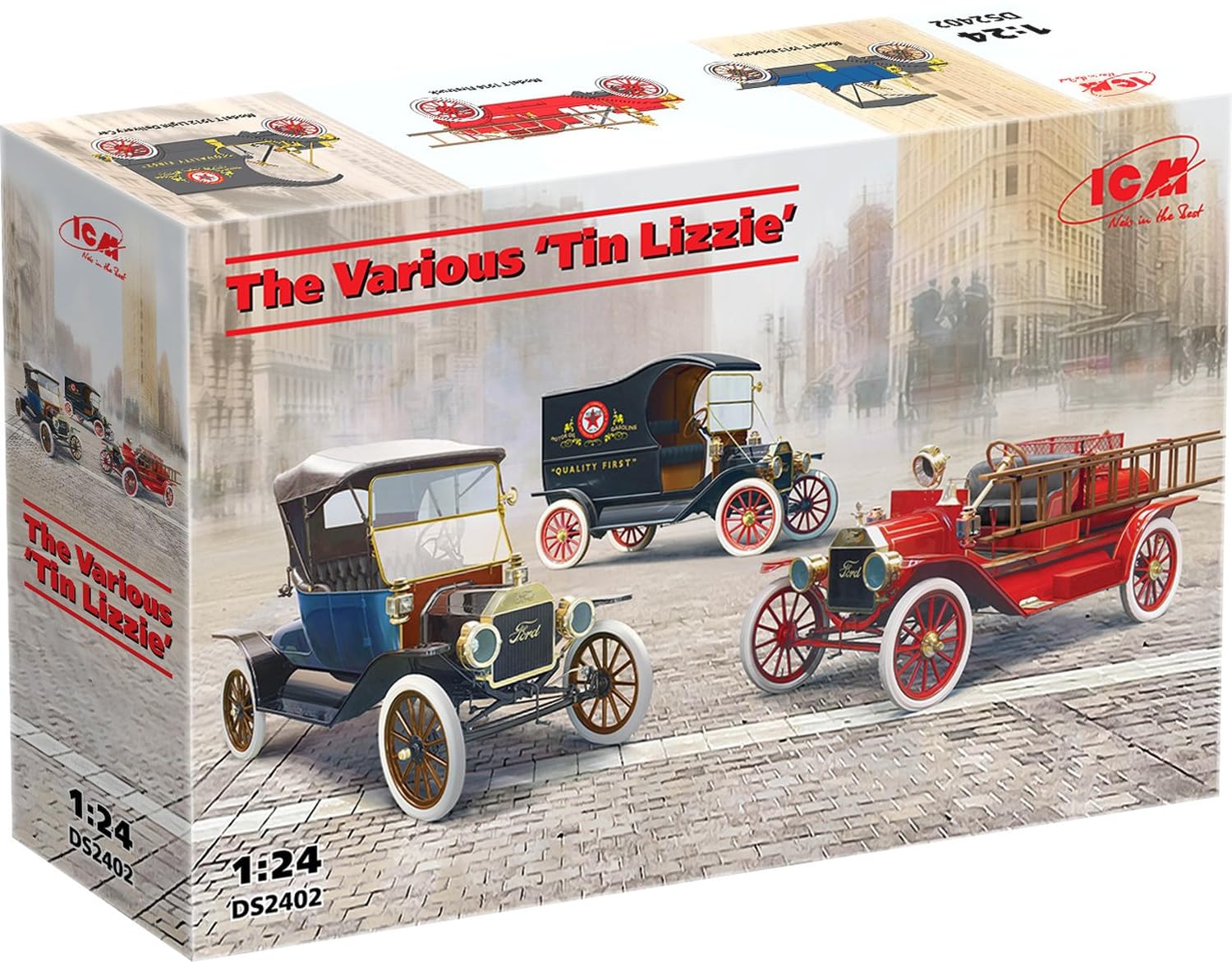 ICM DS2402 Ford Model T 'Tin Lizzie' 1912-1914 Diorama Set 1:24 Model Kit