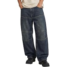 Mens Super Baggy Jeans Y2K Wide Leg Denim Pants - Loose Fit Streetwear Non-Stretch Cotton Casual Trousers All Season