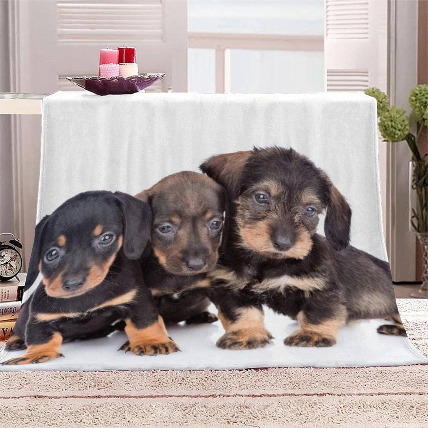 Couverture Chien 3D Plaid Polaire 220x240 Chien Noir Doux Microfibre Couverture en Flanelle Animal Couvertures et Plaids Chaud pour lit Jeté de Canapé m9393
