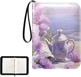 Lavender Purple Waterproof Trading Card Binder,400-Pocket Trading Album Display Holder,Display Case with Card Sleeves Set for Soccer Card,Gaming Cards,and Other TCG 2011681