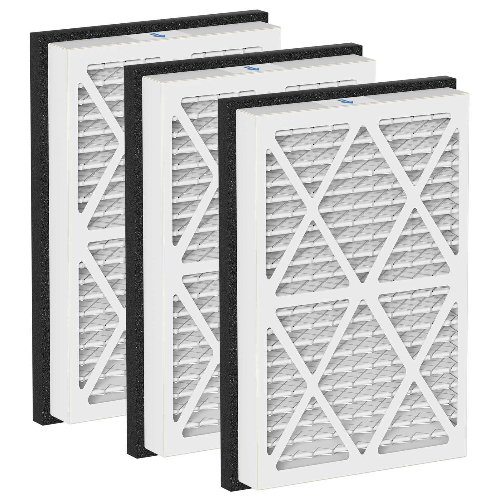 20x30x3 merv 13 pleated air filters replacement compatible with zephyr vgf series 20x30x3 whole home return air grille filter,white,3 pack