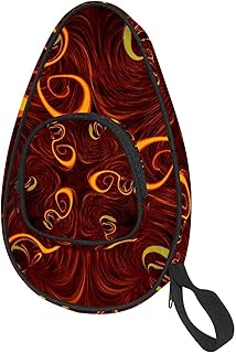 VAPOKF Funda para bate de tenis de mesa, bolsa de palo de ping pong, color marrón abstracto, bolsa para raqueta de tenis de mesa con bolsa para 4-5 pelotas