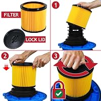 Spares2go Nedves-száraz szűrő Lidl Parkside PNTS 1250 1300 1400 1500 porszívóhoz 3