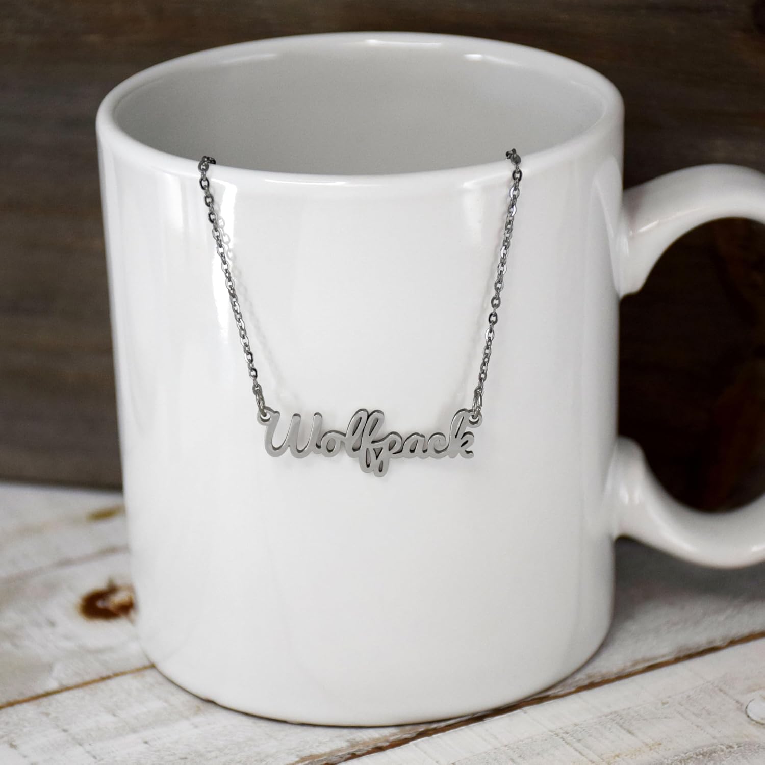 Athletic Script Necklace By Fan Freanzy