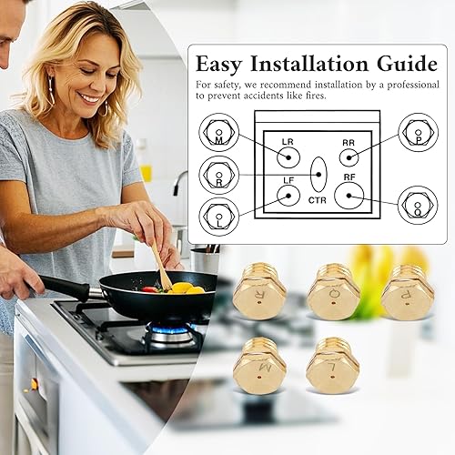 Miniatura 5 de Agm73069204 Kit de conversión de gas natural a LP. Compatible con Kenmore, kit de conversión de propano líquido (Lp) LG para cocina de gas, horno,