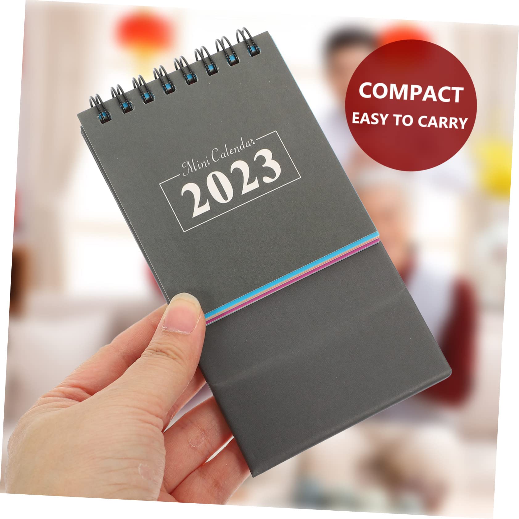 5pezzi Mini Calendario Da Scrivania Inglese Design Semplice e Compatto Per Ufficio e Casa Come Decorazione e Planner Mensile Realizzato Resistente e Facile Da Trasportare