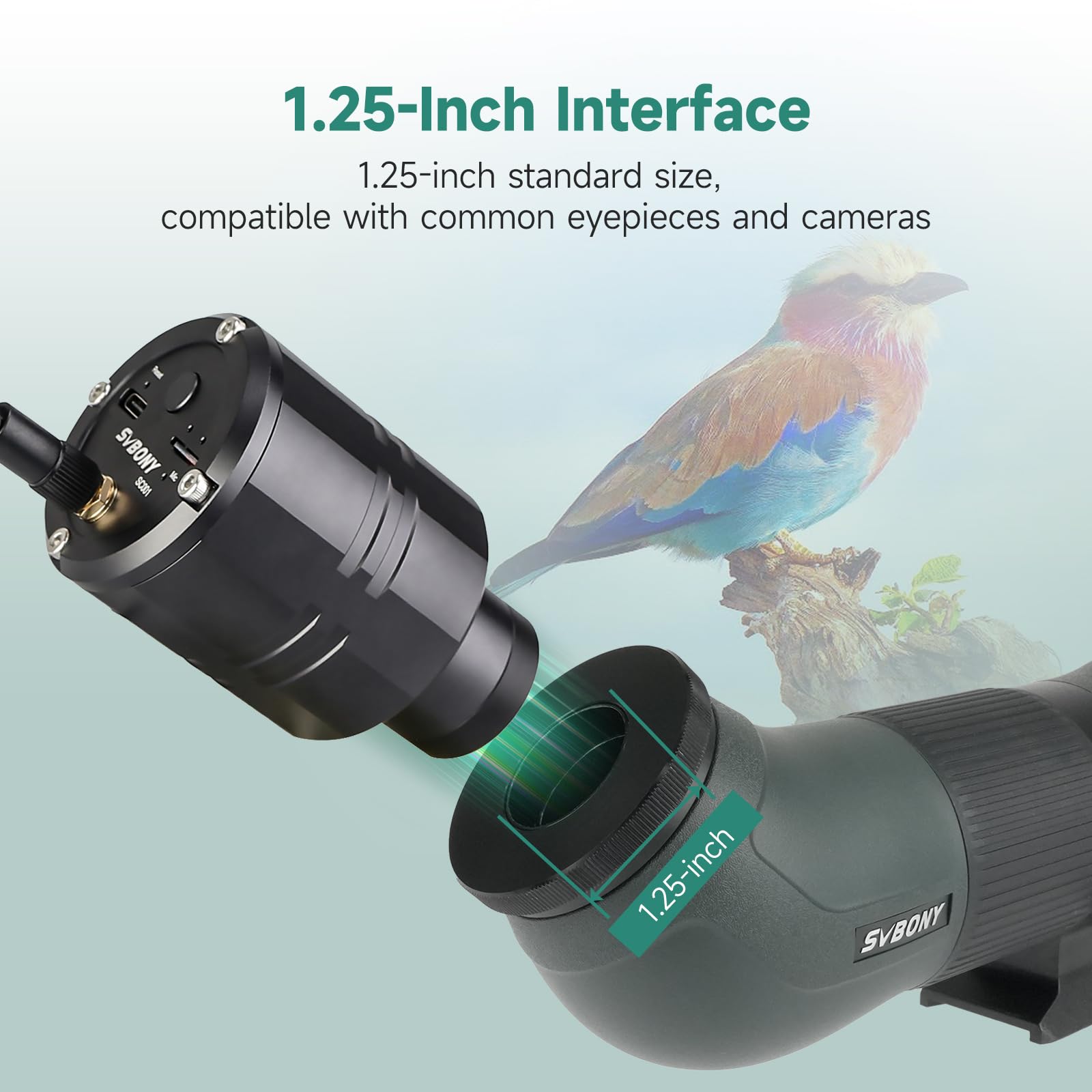 Svbony SA401 APO Spektiv 25-75x100 mm Apochromatisch Dual ED FMC mit WiFi Kamera Wasserdicht Vogelbeobachtung
