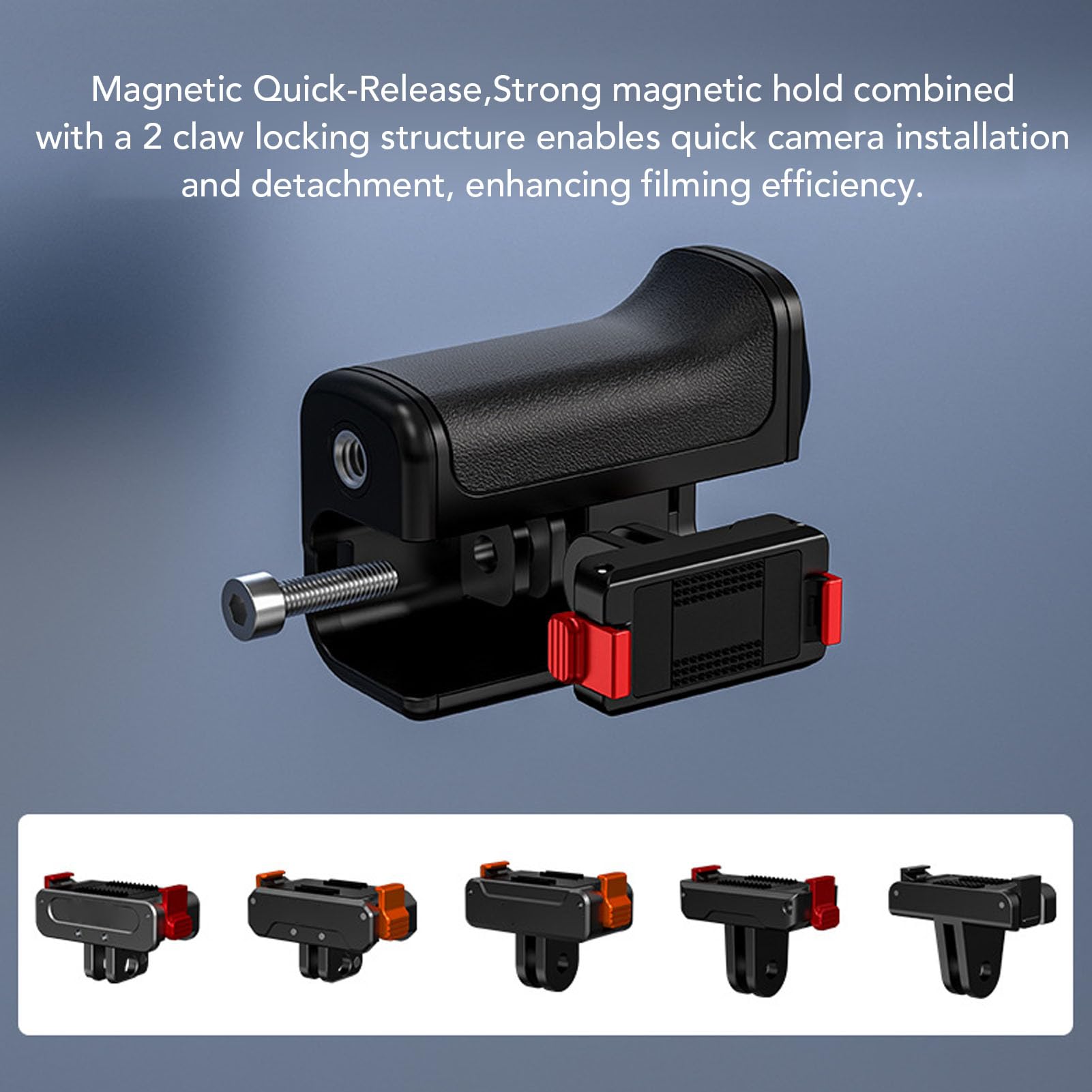 Kit Impugnatura per 5 Pro con Sgancio Rapido Magnetico e Design Antiscivolo per Fotografia di Strada in Plastica Ergonomica