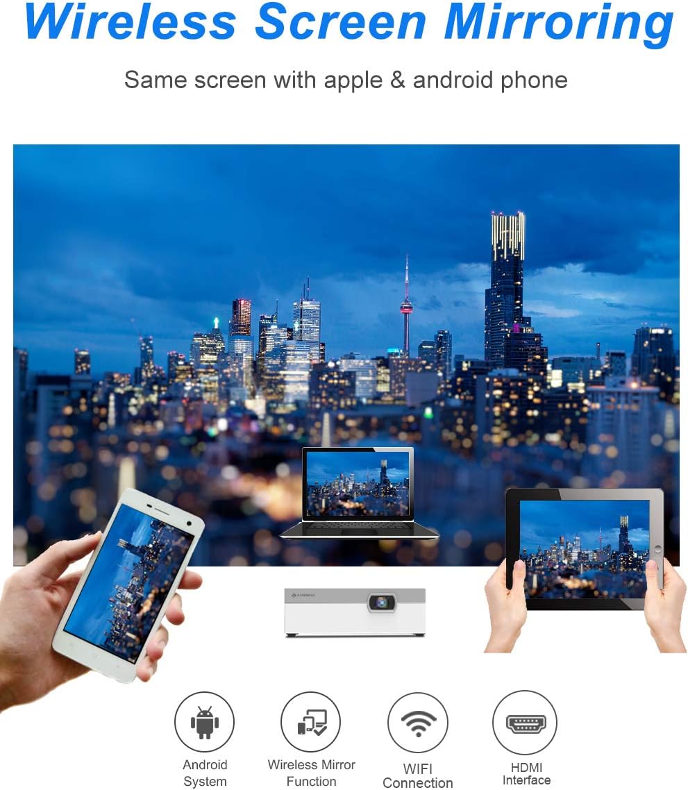 Free Shipping Over $50 Amoowa Mini Projector - Portable WiFi Video Projector, 200 ANSI Lumen Pocket Cinema - Support iPhone, Android, Laptop for Home & Outdoor,W/ HDMI,USB & Touchpad Control Black Friday 🔥 Amoowa Mini Projector - Portable WiFi Video Projector, 200 ANSI Lumen Pocket Cinema - Support iPhone, Android, Laptop for Home & Outdoor,W/ HDMI,USB & Touchpad Control