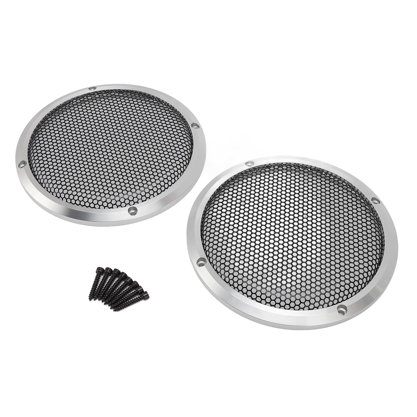 ANGGREK Mesh Car Speaker Grill Cover, Universal Shock Proof Round Easy to Install Car Speaker Grill Cover for Home Theater
