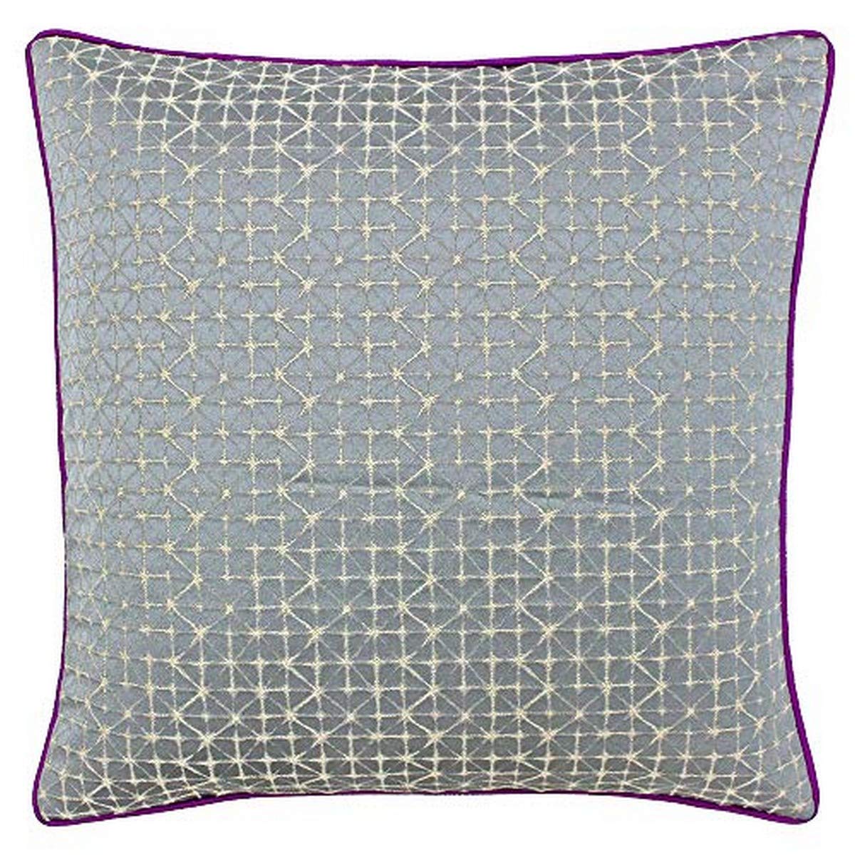 Riva Paoletti Pimlico Polyester Filled Cushion, Silver Grey, Geometric Diamond Design, Jacquard Weave