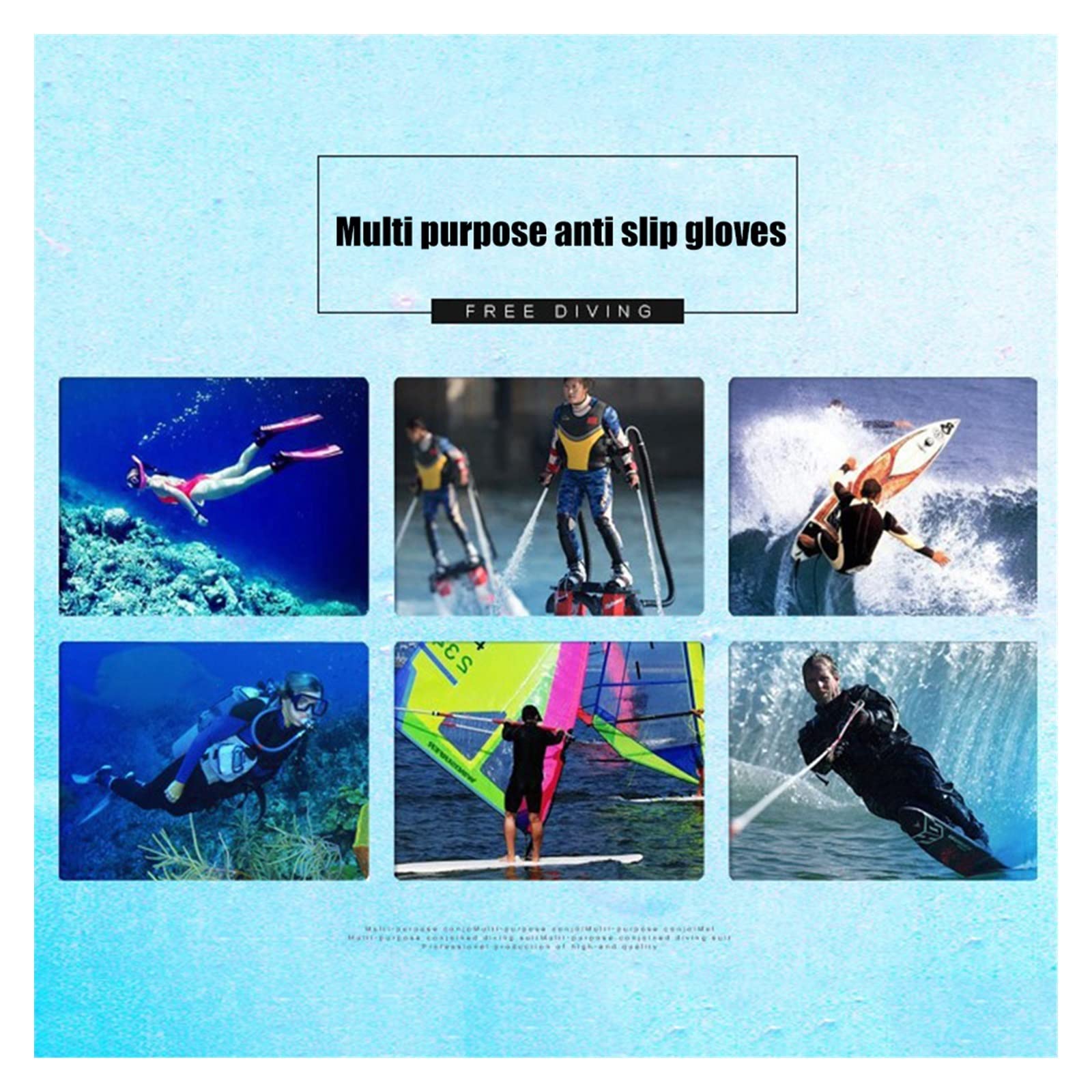 guanti da immersione, 1 paio di guanti da nuoto e snorkeling in neoprene,5 mm for adulti, donne uomini, for surf canoa