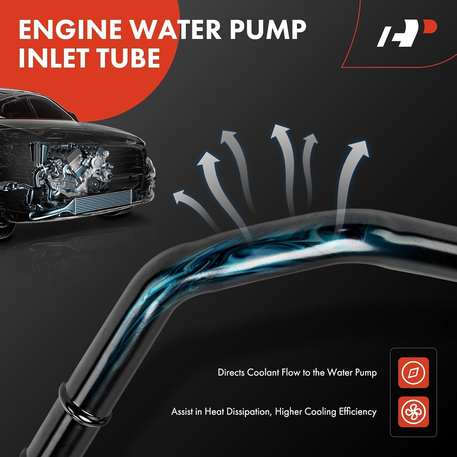 A-Premium Engine Water Pump Inlet Tube - Compatible with Dodge & Jeep Models - Dakota 96-02, Cherokee 91-01, Comanche 91-92, Grand Cherokee 93-04, Wrangler 91-06 - 2.5L 4.0L