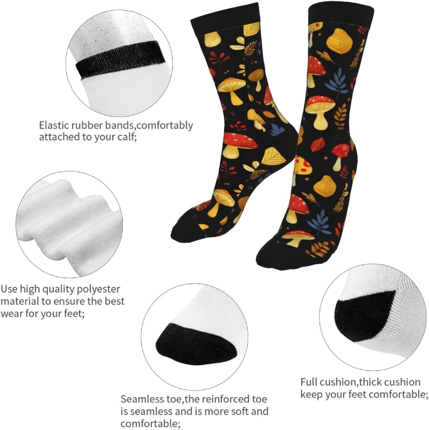 Funny Novelty Socks Crazy Crew Socks Casual Dress Socks For Women Men - Image 7