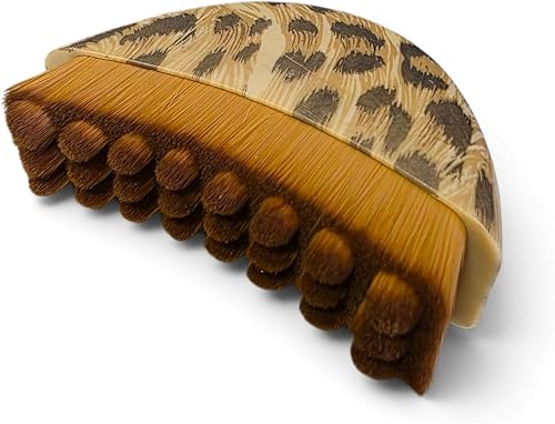 MEGA So - Lymphatic Contour Face Brush for Sculpting, Drainage Massager, Double Chin Reducer, Anti-Puffiness, Ergonomic Facial Cleansing (LEOPARD)