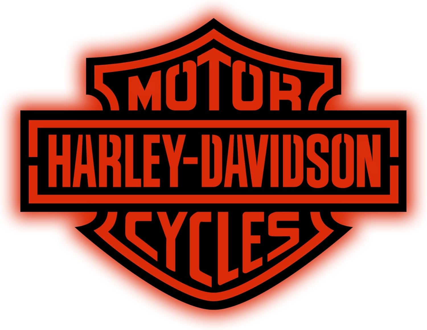 LED Motorcycle Wall Art, Metal Sign with Ambient Lighting, Illuminated Metal Wall Decor for Garage, Man Cave, Bar, Harley Gift (15.7x11.8"/40x30 cm, Red)