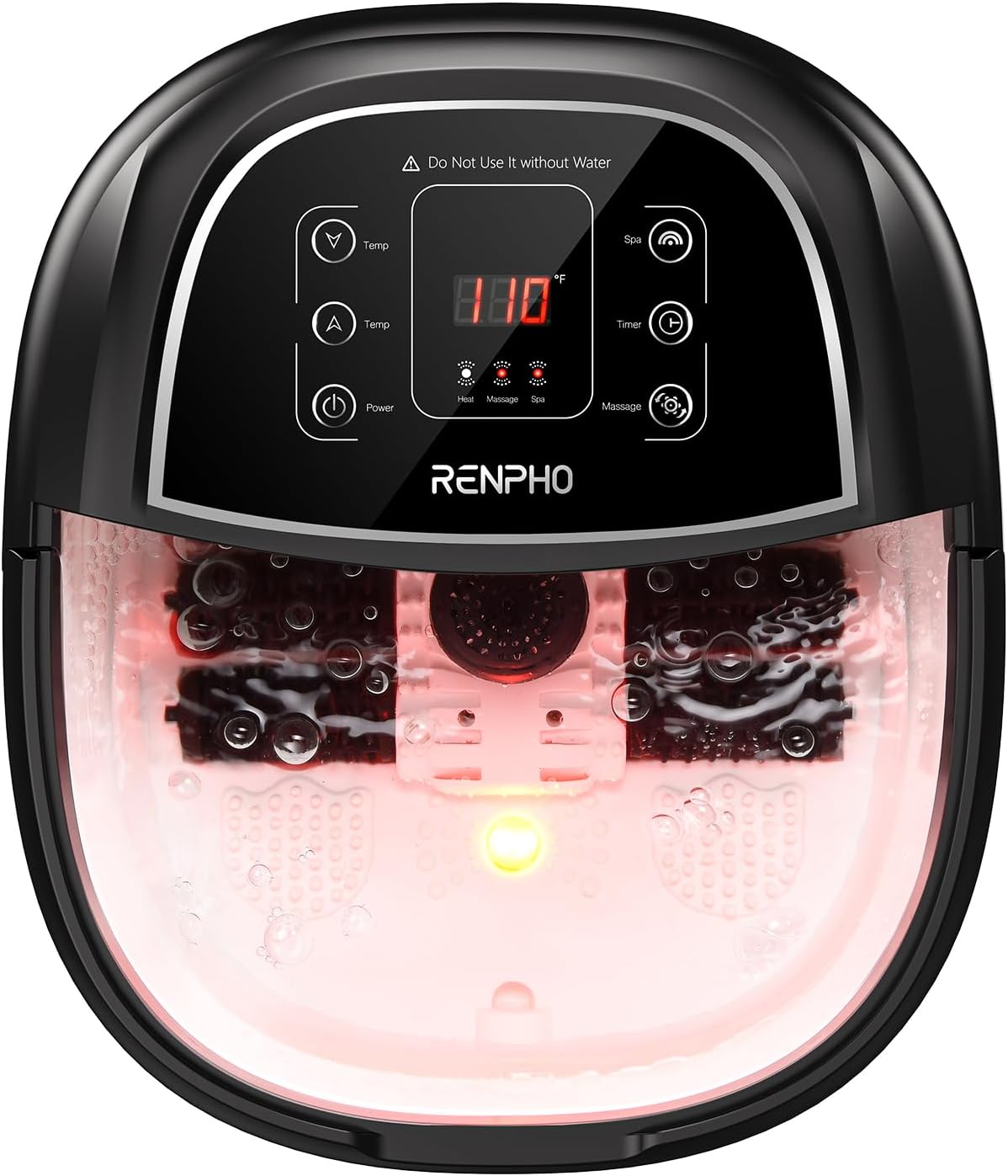 RENPHO Foot Spa and Massager with Heater, Gifts for Women, Foot Spa with Auto Roller, with 3 Modes Massage, Adjustable Timer and Temperature, Black