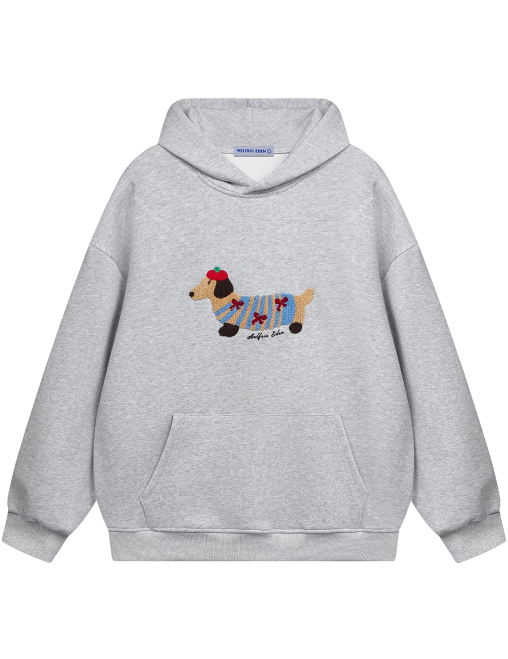 Aelfric Eden Sweat à Capuche avec Chien de Dessin animé Oversized Hoodies Vintage Sweatshirts