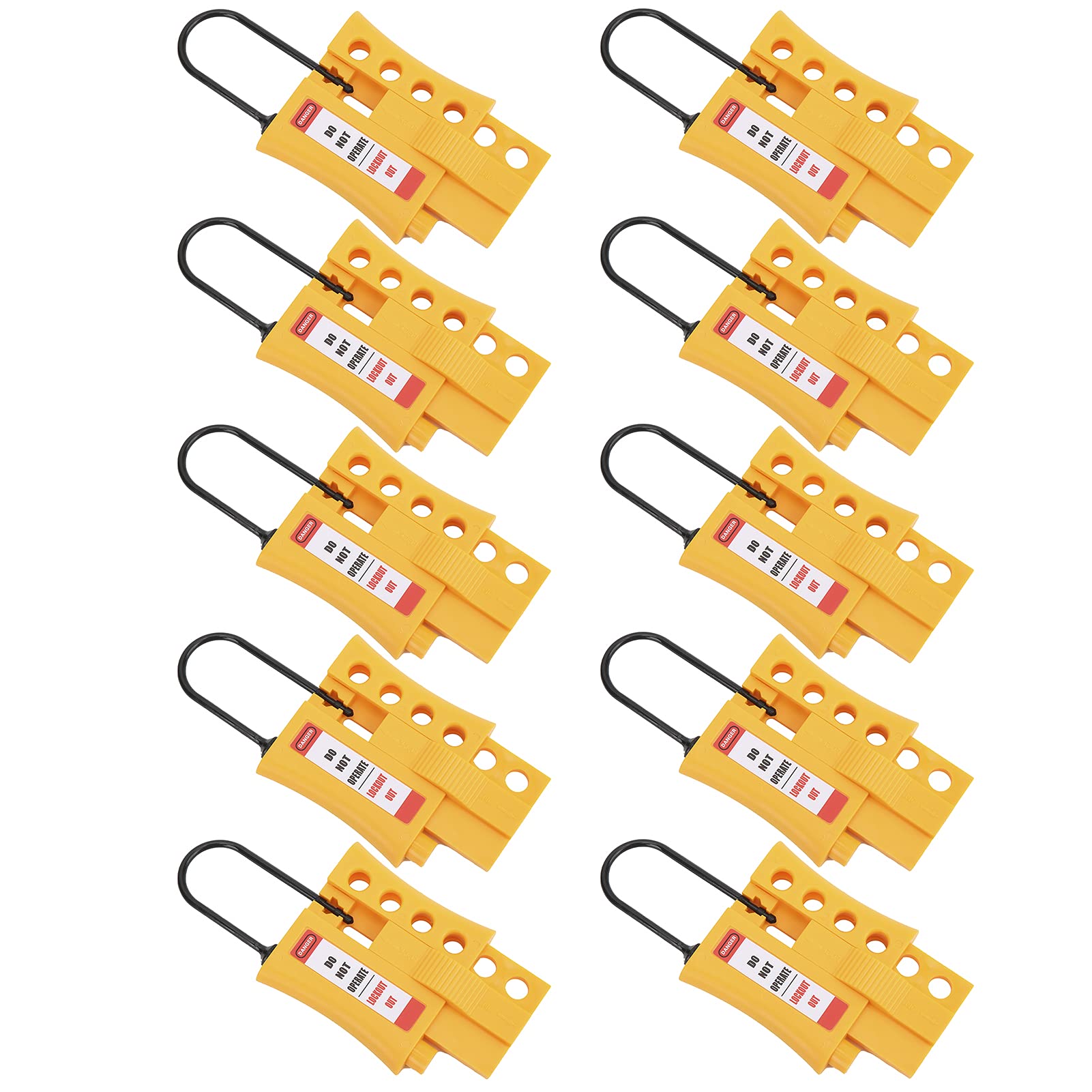 Lucchetto di Sicurezza in Nylon a 4 Fori Durevole 10 Pezzi 3 Mm per Isolamento Elettrico e Bloccaggio Adatto per Kit di Etichettatura per Blocco Elettrico