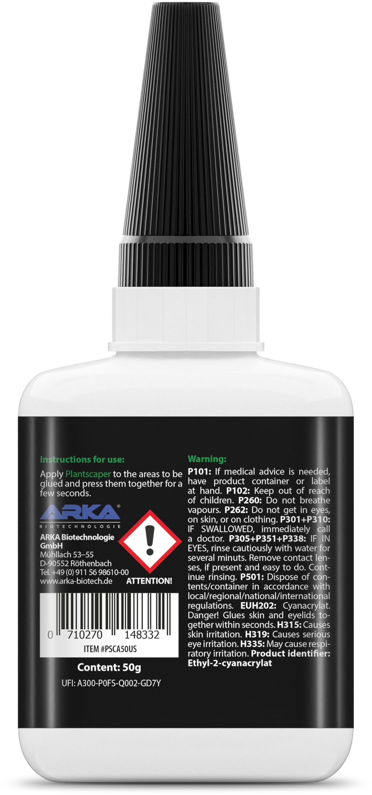 Colla piante acquario 50 g gel – ARKA Plantscaper – per muschi, radici, rocce e decorazioni – non cola, aderisce subito – sicura per gamberetti e piante – per aquascaping dolce – uso professionale