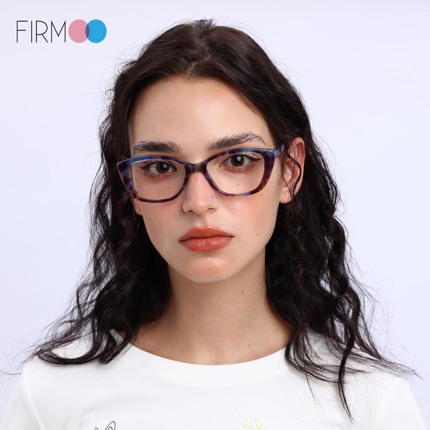 Firmoo Blue Light Blocking Computer Reading Glasses Vintage Cateye Acetate Frame for Women 0.5x-3.0x - Image 2