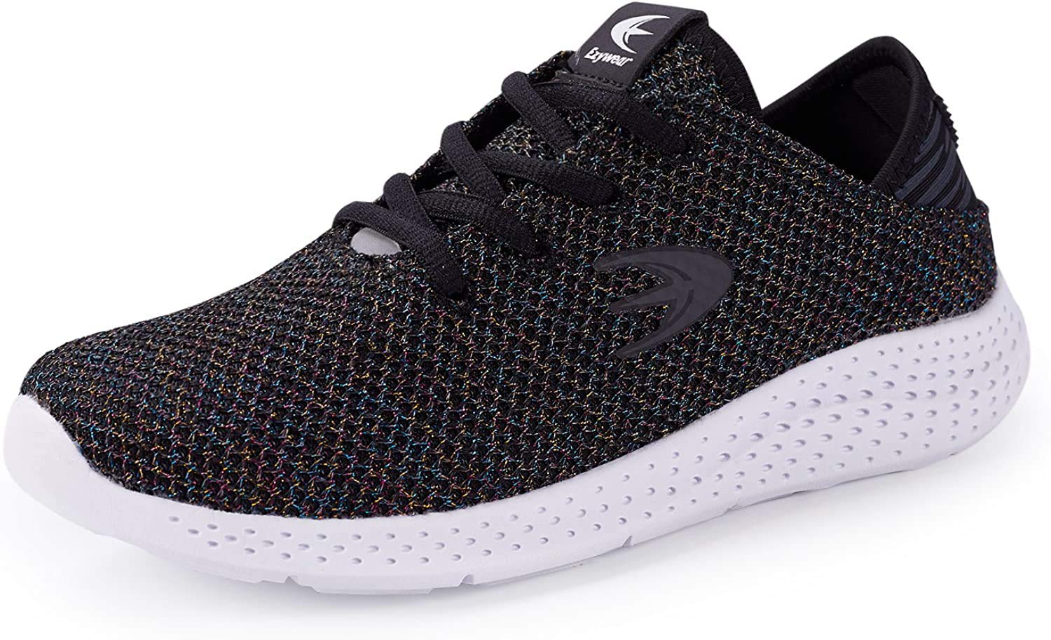 Women Lightweight Sneakers Athletic Casual Mesh-Comfortable Slip-On Walking Shoes (10, Black Fantasy)