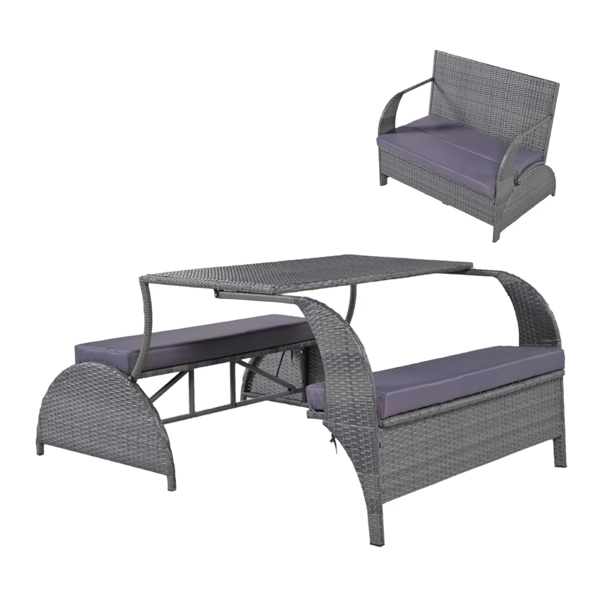 Amazon.co.jp: ガーデンテーブルセット ラタン調 ガーデンソファー  