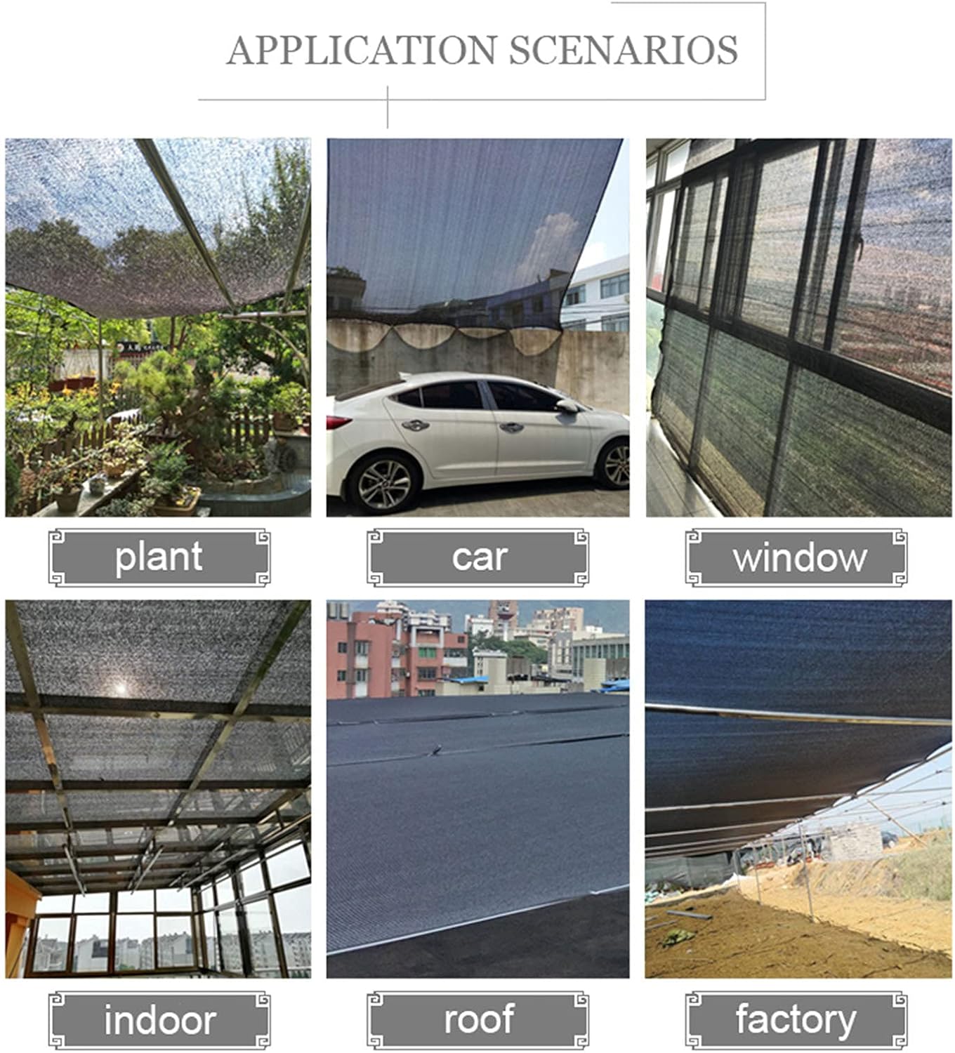 Shade Net Outdoor, Hdpe Breathable Shading Cloth, Durable Black Shade Sail, 3x4m/2x5m/6x7m Sunscreen Shade Netting, Used for Greenhouses, Plants, Pets, Car Covers