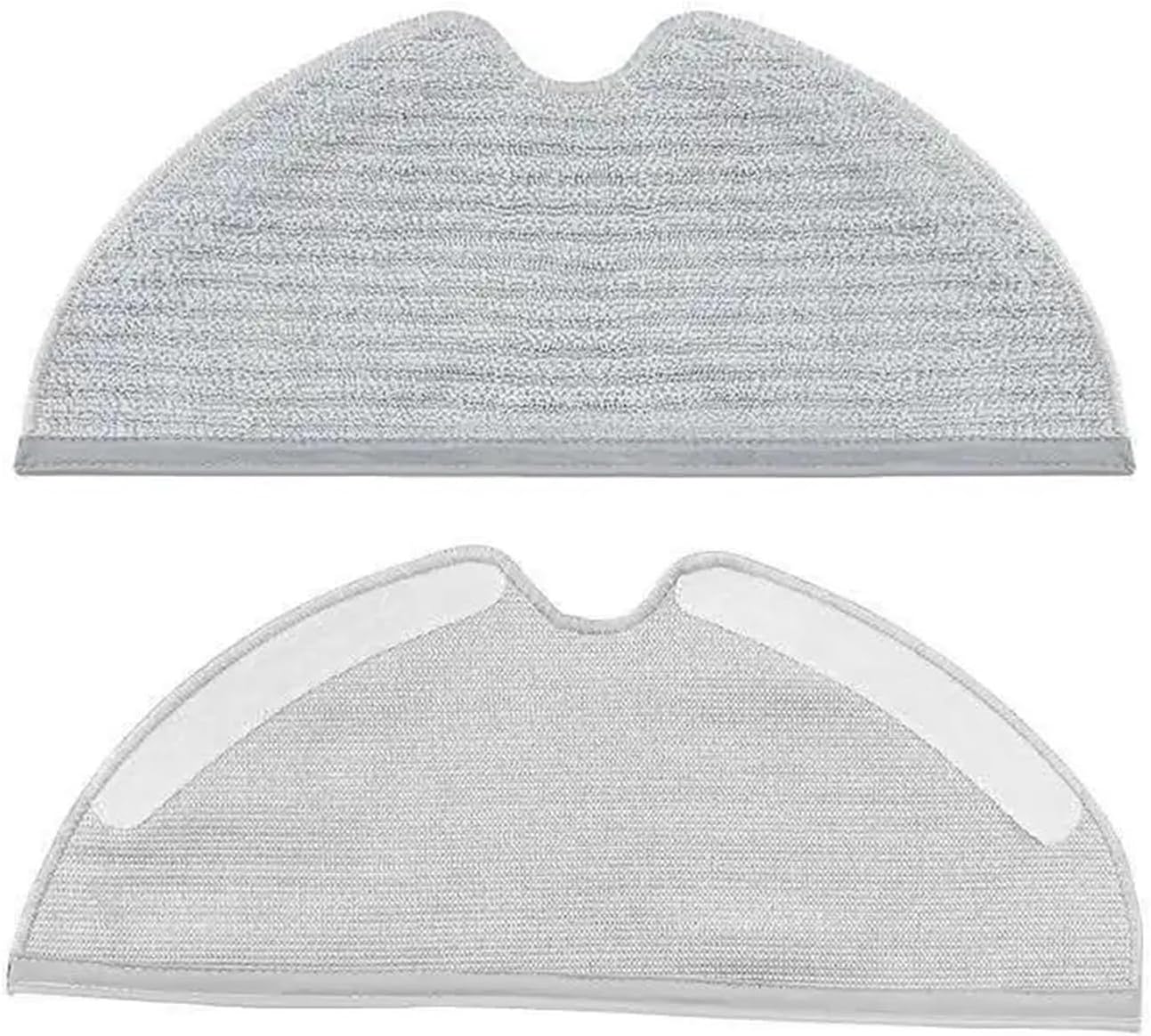 Two KarmoP mop cloths, showing the top textured side and the bottom with Velcro fasteners.