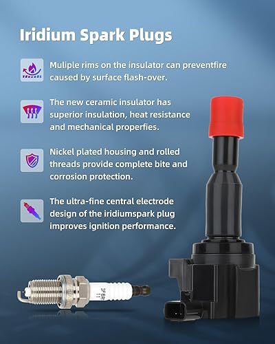 Vista 1450 de ECCPP Bobinas de encendido portátiles de repuesto para automóvil compatibles con Infiniti I30/para Nissan Maxima 3.0L V6 2000-2001 Reemplazo