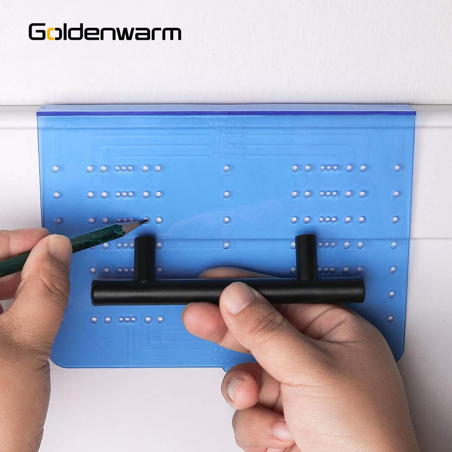 Goldenwarm Cabinet Pull Template Door Template Drawer Pull Drill Template 1 Pack - TM160 Cabinet Handles Drill Mounting Drill Mounting Template