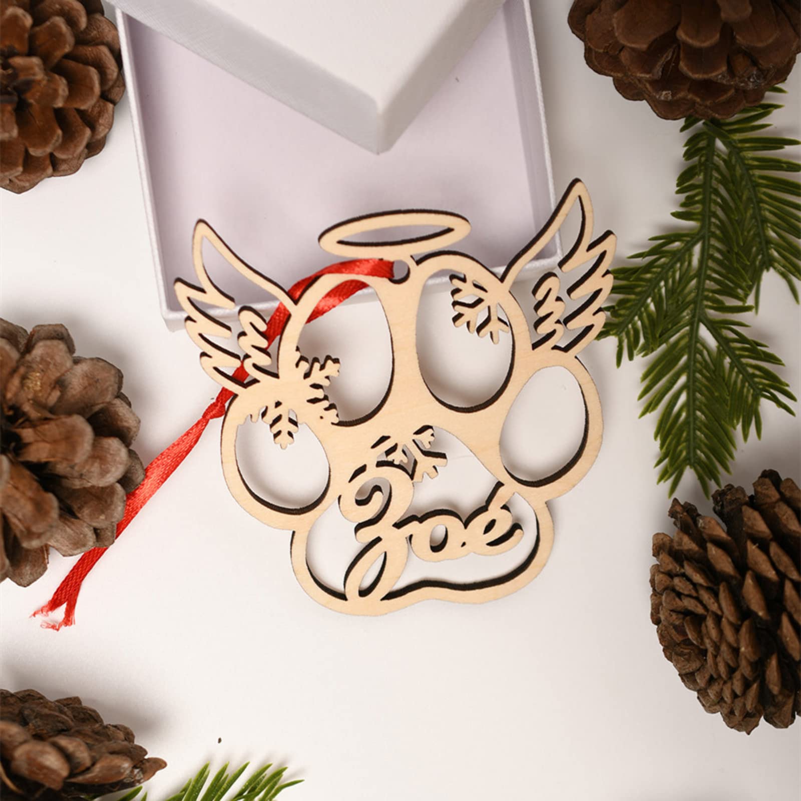 Décoration sapin personnalisée en bois pour fêter Noël avec vos animaux