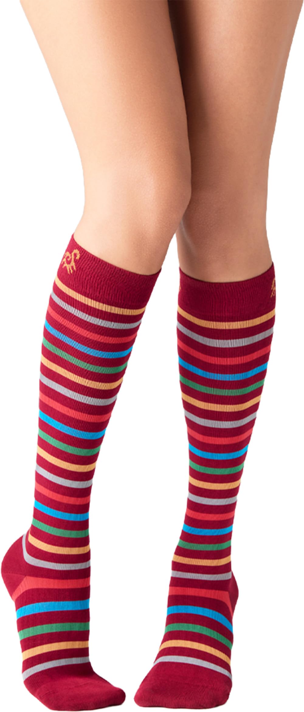 SOLIDEA Gambaletti STRIPE GAME IDRA, Colore RUBINO. Calze a compressione graduata 15/21 mmHg Art. 0640A0