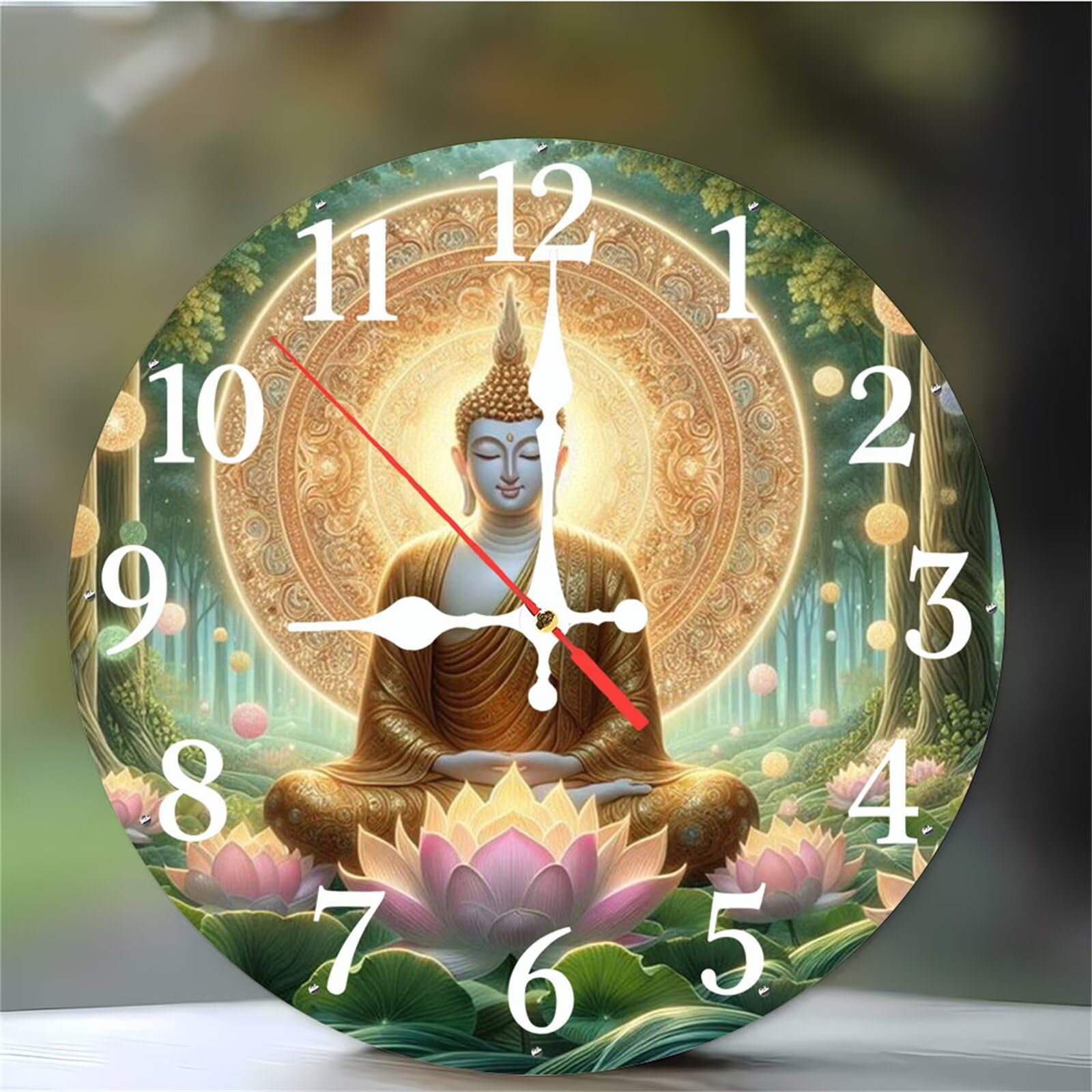 Horloge murale lotus silencieuse pour une ambiance zen dans votre cuisine ou bureau