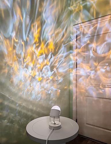 Miniatura 2 de Joyzy Lámpara de mesa dinámica con ondas oceánicas, proyector de luz nocturna de ondas de agua para habitación, decoración de fiesta de Navidad,