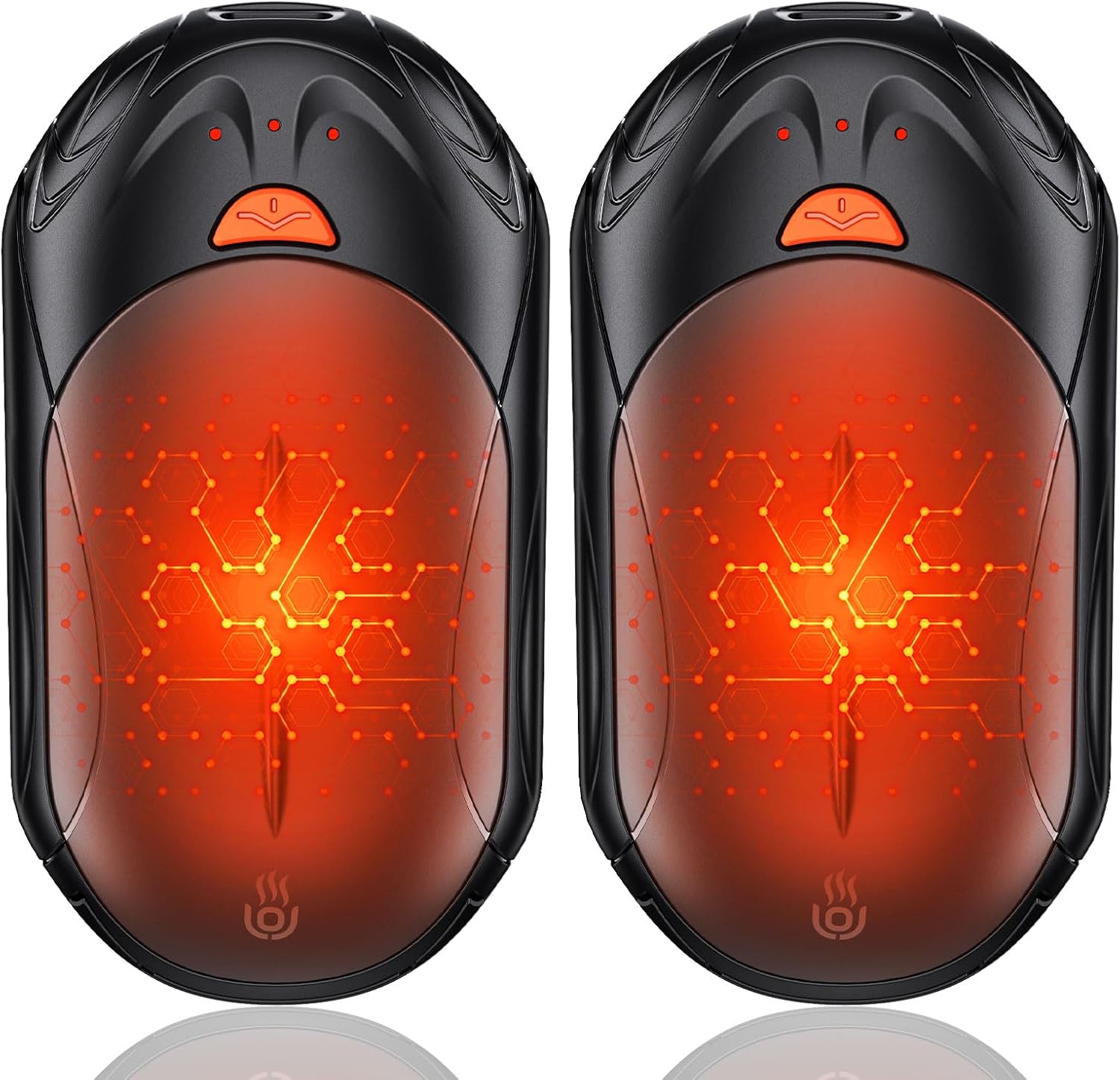 2-Pack Hand Warmer Rechargeable 6000mAh OUTJUT Portable Pocket Warmer 3 Heating Modes USB Electric Split Rechargeable Hand Warmer Suitable for Outdoor Sports, Camping, for Reno Patients - Amazon product rated Grade A