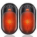 2-Pack Hand Warmer Rechargeable 6000mAh OUTJUT Portable Pocket Warmer 3 Heating Modes USB Electric Split Rechargeable Hand Warmer Suitable for Outdoor Sports, Camping, for Reno Patients Black