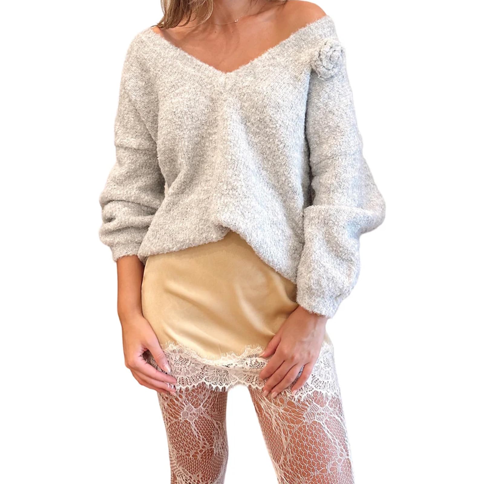Sexy Outfit Damen-Halbslip aus Satin mit Spitzenbesatz, elastischer Taille, kurzer Unterrock, Petticoat für Unterkleider, weicher Slip-Rock in den britischen Größen 6–24
