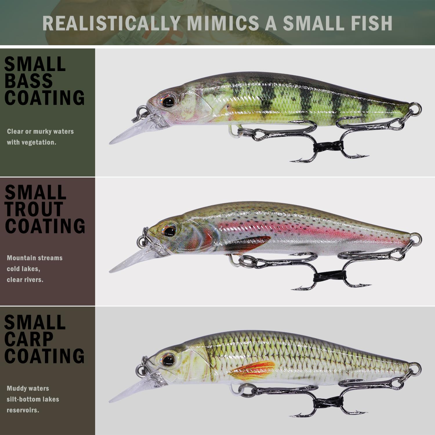 Wobbler Lucio Set,Minnow Flotante de 9.0cm/9.0g con Recubrimiento Biomimético, Ideal para Lanzamientos de Media y Larga Distancia, Amantes de la Pesca